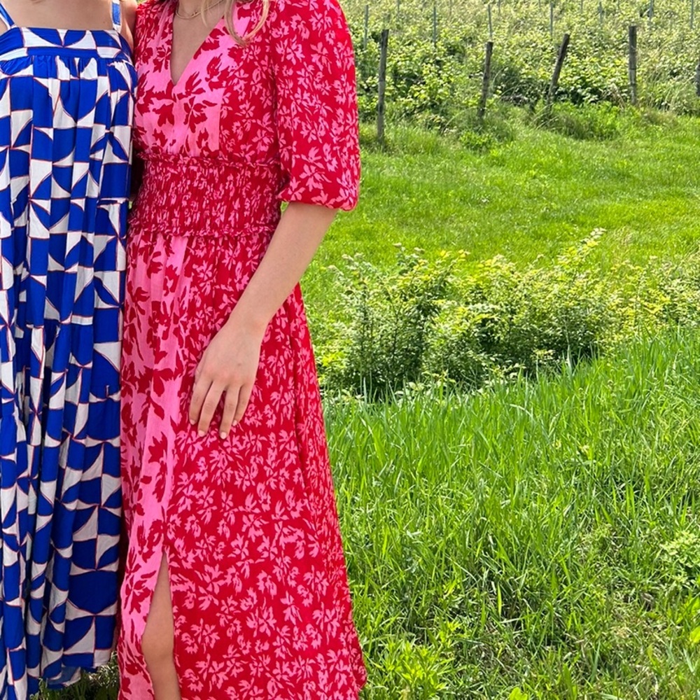 Taylor Pink Floral Print Dress